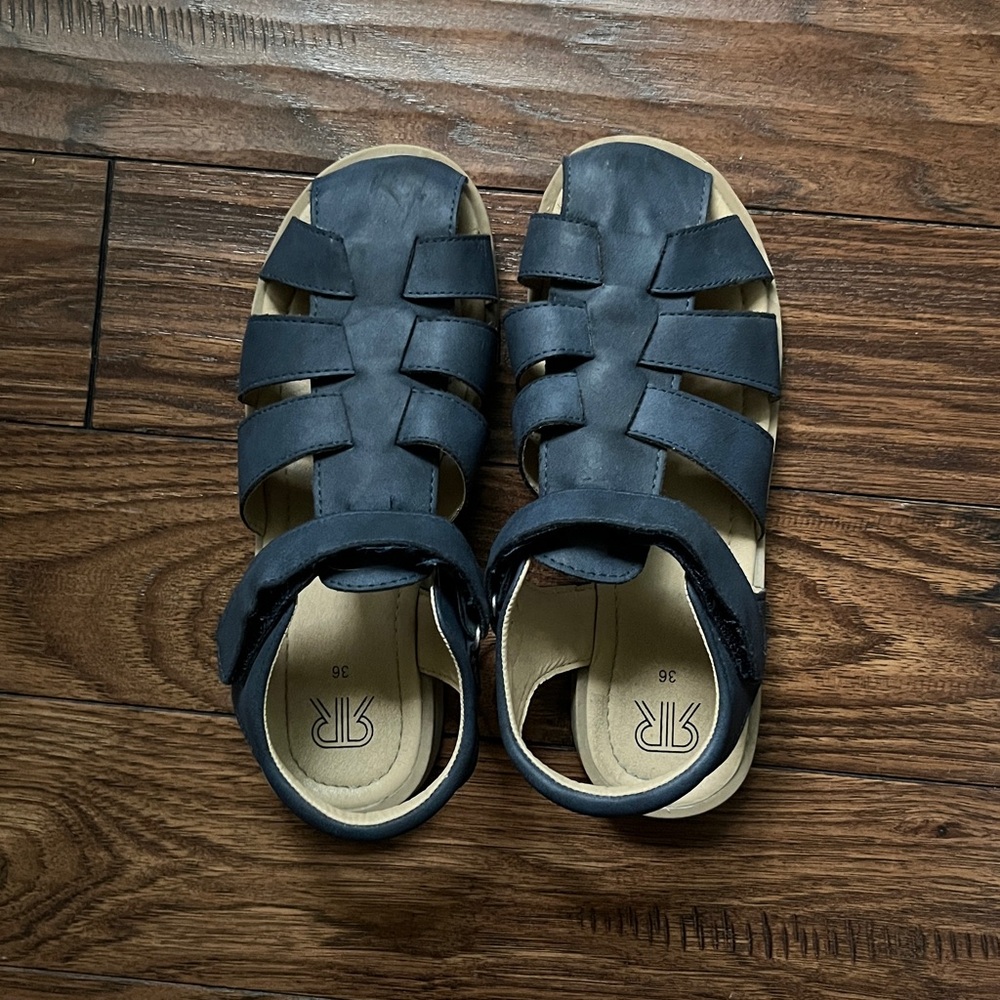 Navy Boys Dress Sandals